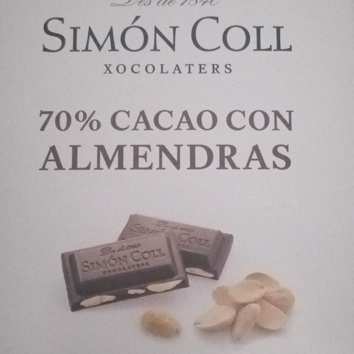 Фото - шоколад темный 70% с миндалем Simón Coll