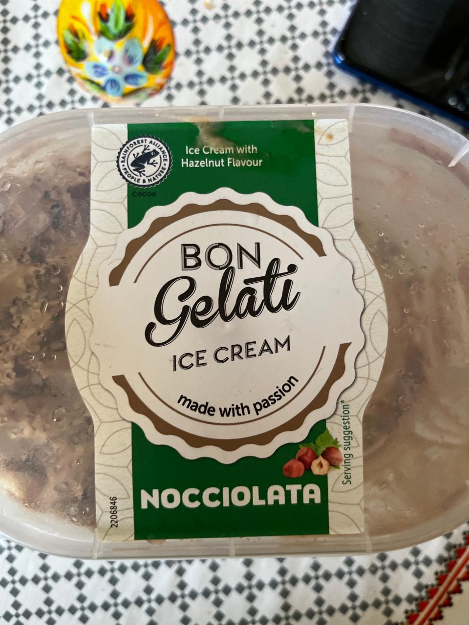 Фото - Мороженое Nocciolata с фундуком Bon Gelati