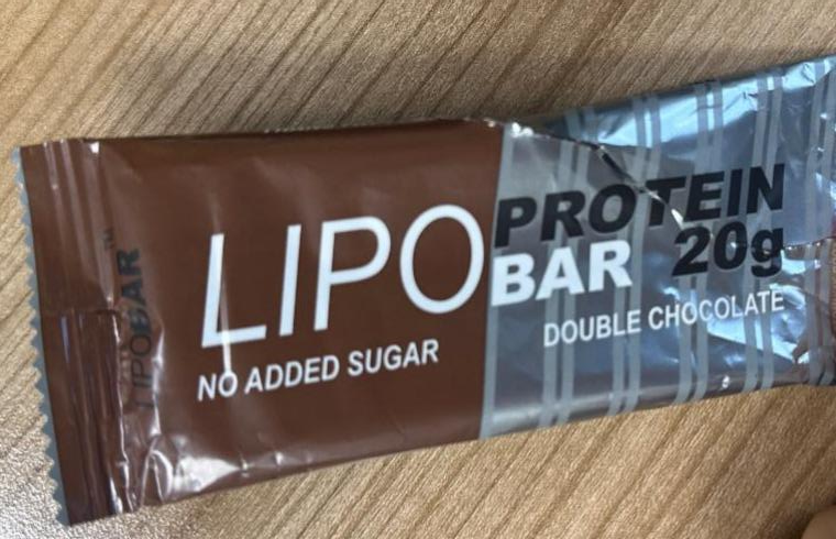 Фото - Батончик протеиновый со вкусом двойной шоколад с подсластителями Protein bar Lipobar