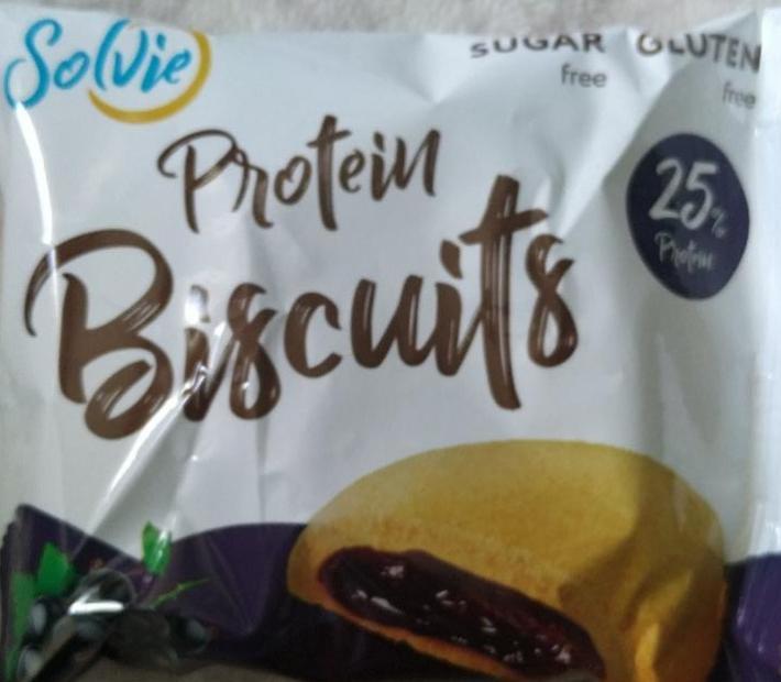 Фото - Протеиновое печенье protein biscuits с черной смородиной Solvie