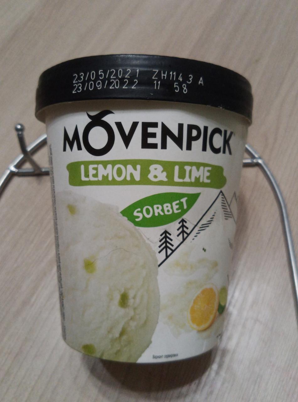 Фото - мороженое сорбет лемон и лайм Movenpick