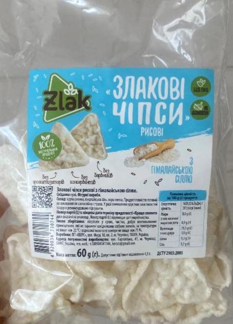 Фото - Злаковые чипсы рисовые с гималайской солью Zlak