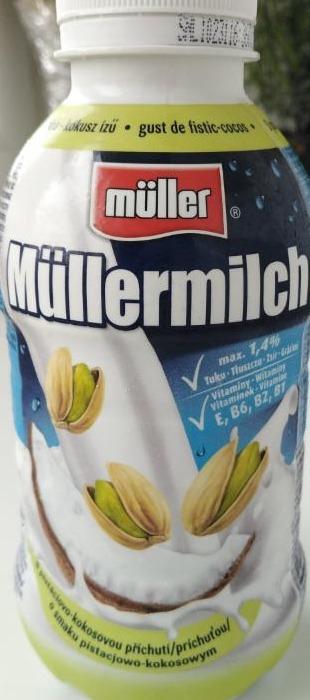 Фото - молоко со вкусом кокоса и фисташки Müller