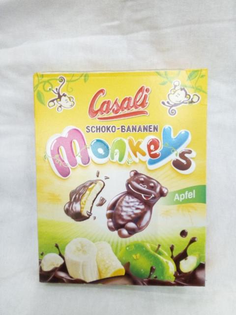 Фото - Конфеты Schoko-bananen monkeys Casali (банан, шоколад)