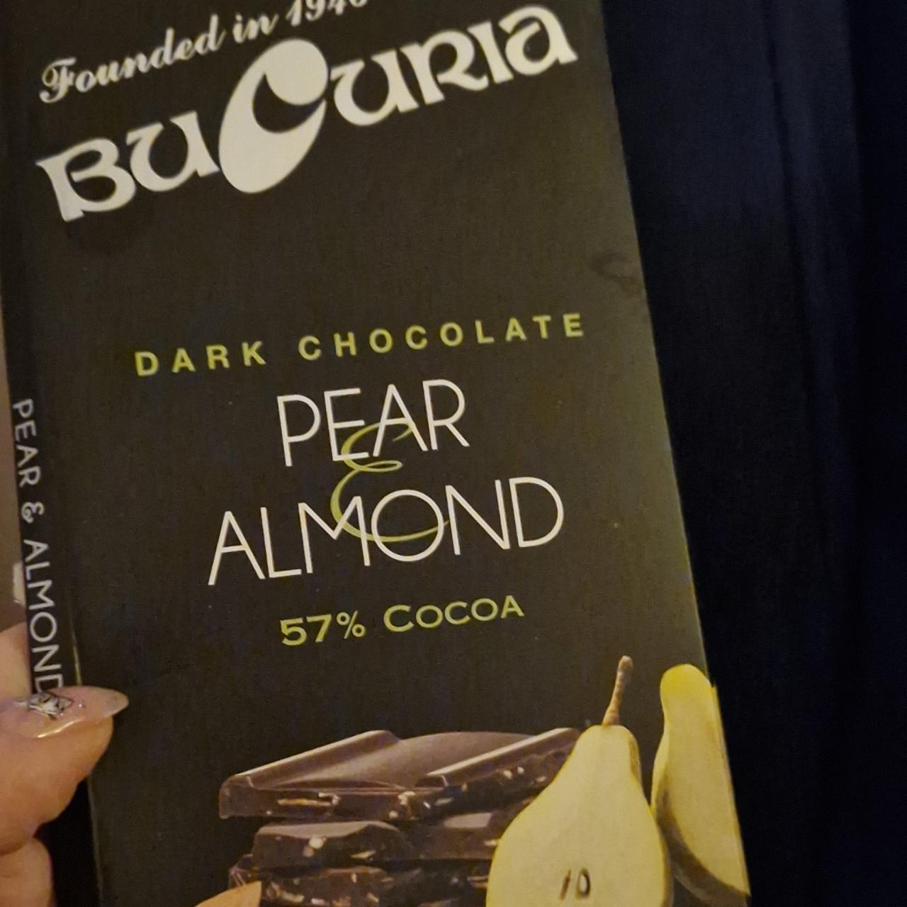 Фото - Pear almond черный шоколад с грушей и миндалём Bucuria