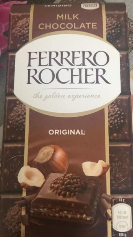 Фото - Шоколад молочный 59% Ferrero Rocher