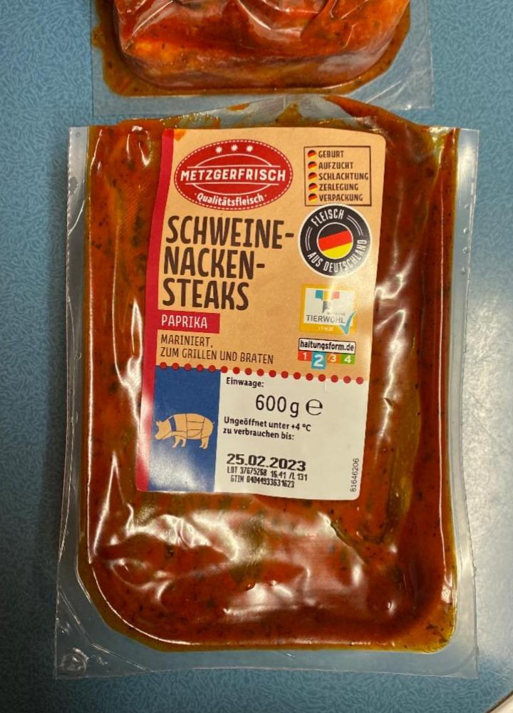 Фото - Свиной стейк Schweine Nacken Steaks Paprika Metzgerfrisch Lidl