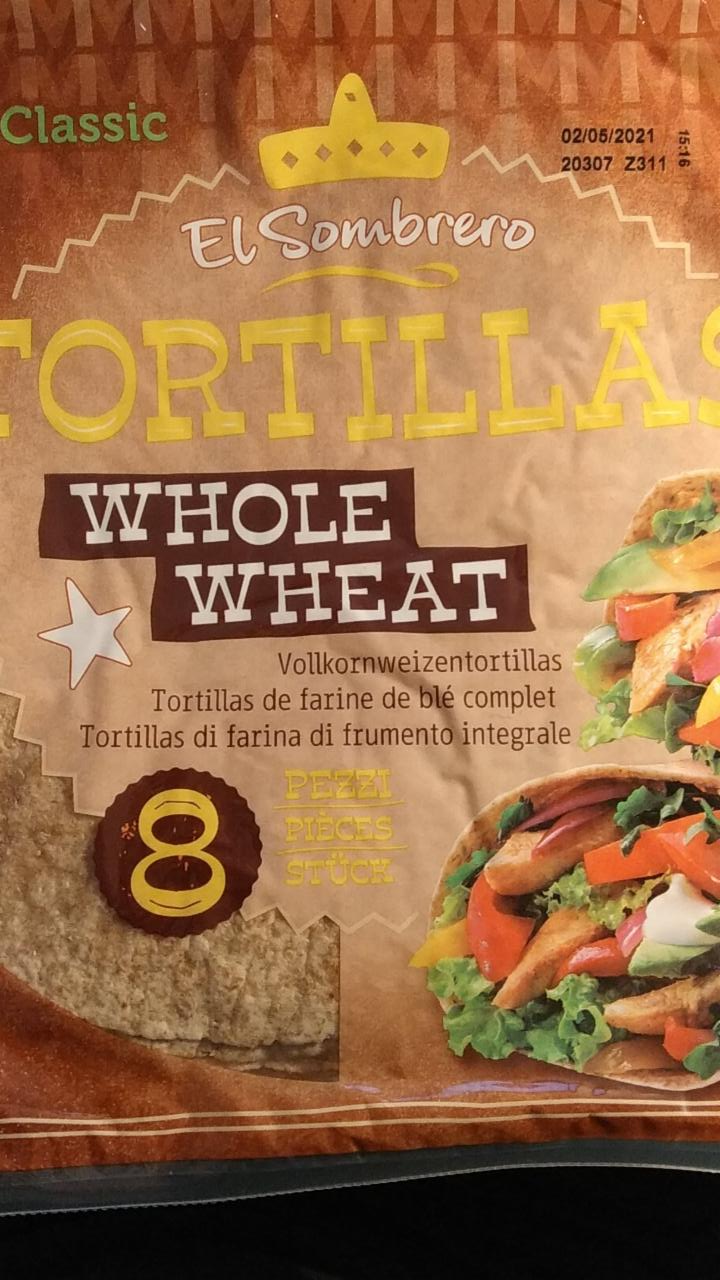 Фото - Тортилья цельнозерновая Tortillas Whole Wheat El Sombrero Migros