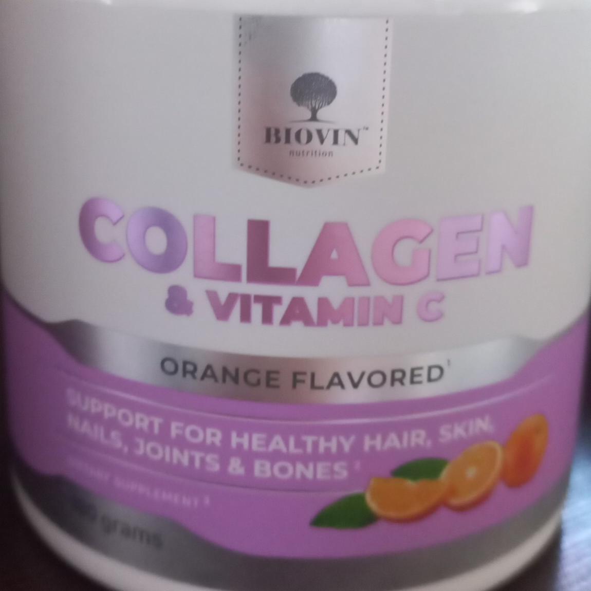 Фото - Коллаген порошок Апельсин, говяжий, витамин с, collagen Collagen&Vitamin C Biovin
