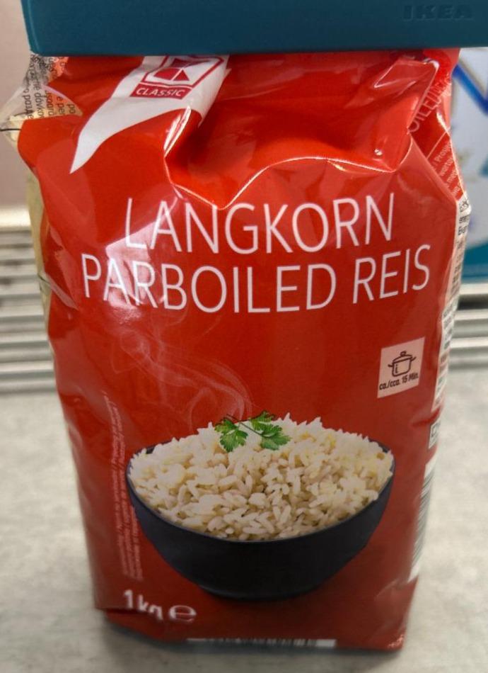 Фото - Рис пропаренный Langkorn Parboiled Reis K-Classic