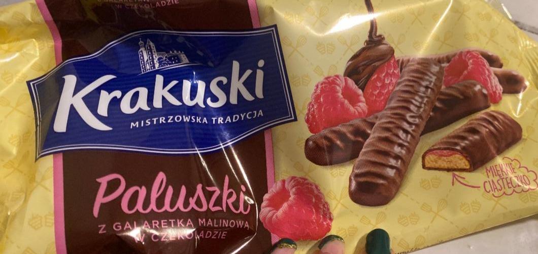 Фото - Paluszki z galaretką malinową w czekoladzie Krakuski
