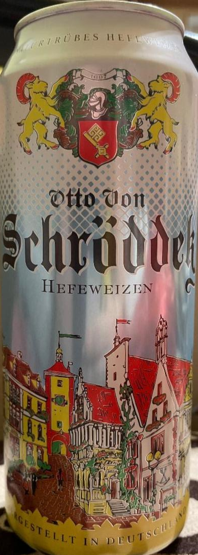 Фото - Пиво светлое нефильтрованное пшеничное OTTO VON SHRODDER HEFEWEIZEN