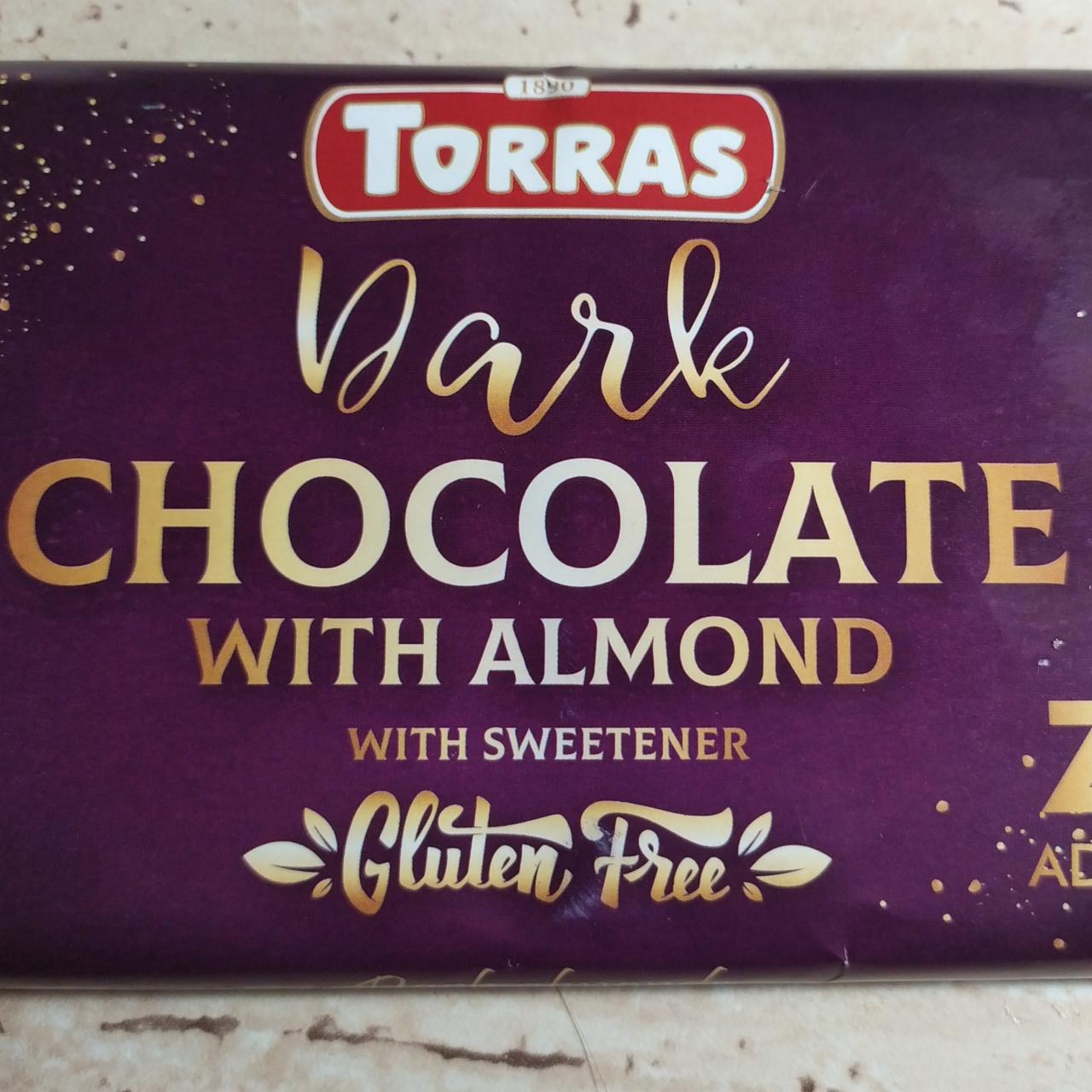 Фото - Шоколад Dark Almonds без сахара Torras
