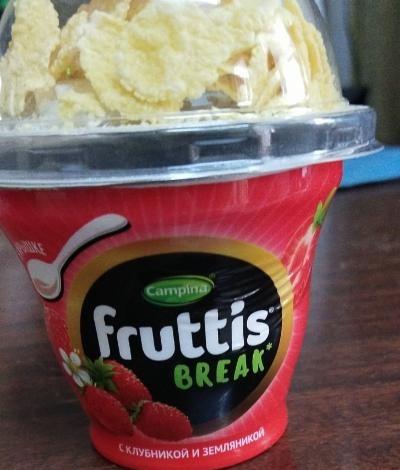 Фото - Продукт йогуртовый вкусный перерыв с клубникой и земляникой Fruttis
