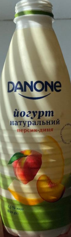 Фото - Йогурт питьевой персик-дыня 1.5% Danone