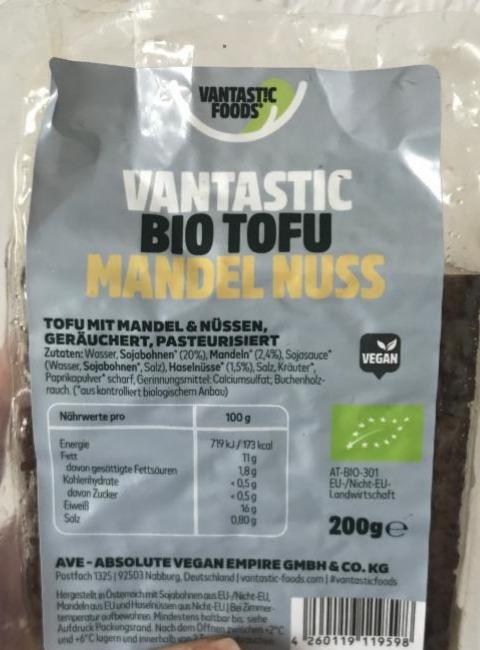 Фото - Тофу копченый Mandel Nuss Bio Tofu Vantastic Foods