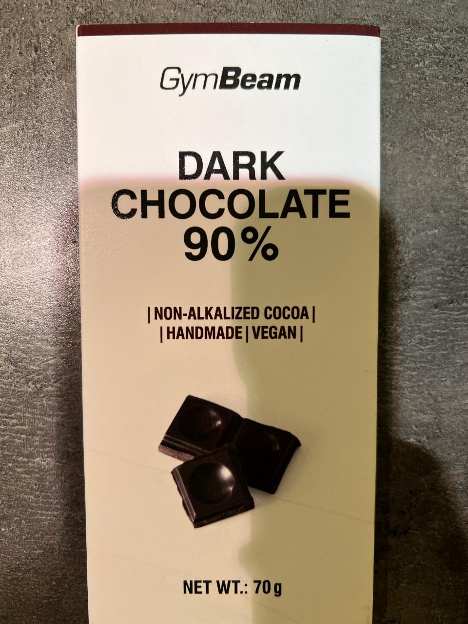 Фото - Черный шоколад Dark Chocolate 90% GymBeam