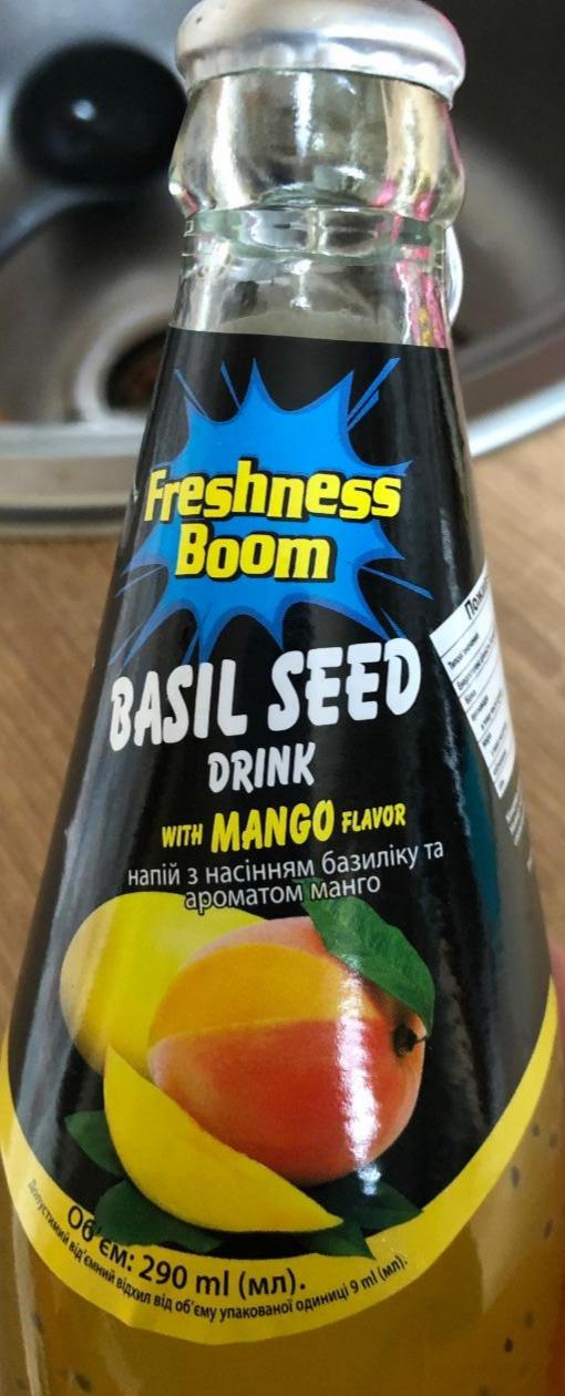 Фото - Напиток Basil Seed with Mango flavor с семенами базилика и ароматом манго Freshness Boom