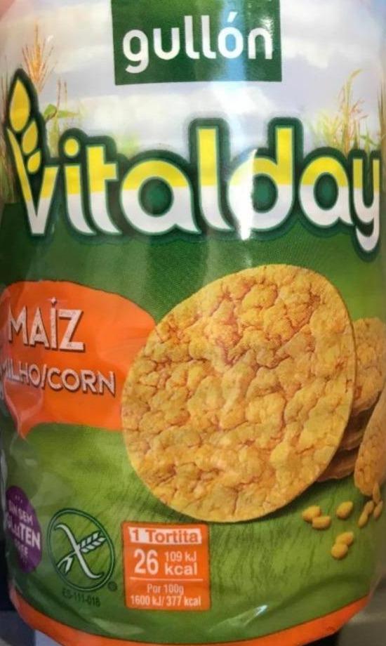 Фото - Хлебцы Vitalday кукурузные без глютена Gullón