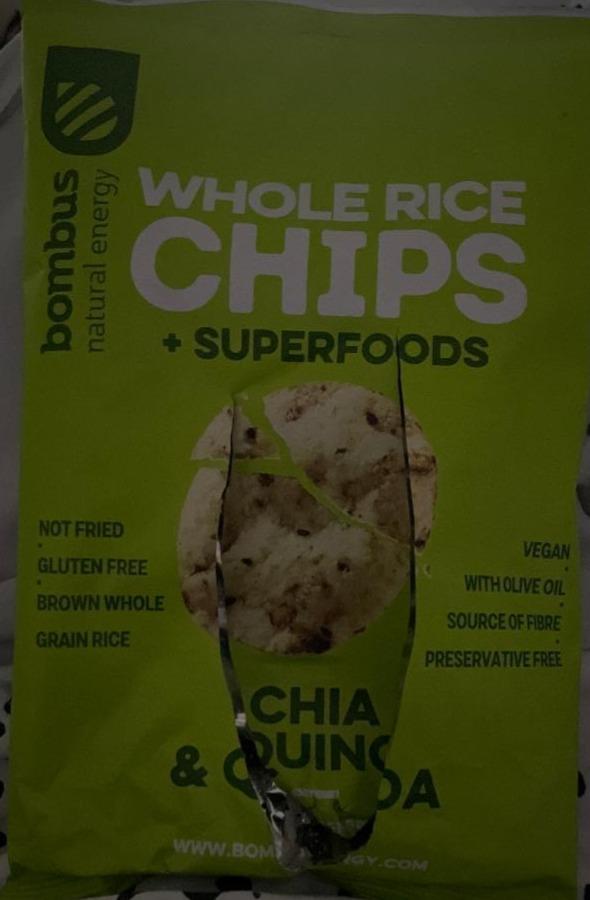 Фото - Чипсы рисовые с чиа и киноа Ripe Chips Bombus
