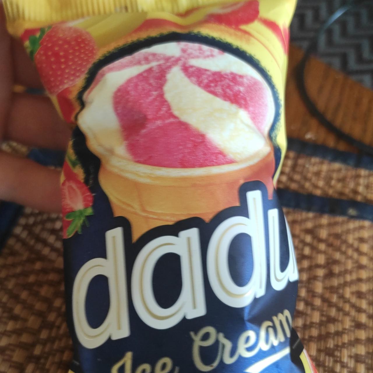 Фото - мороженое в рожке банан-клубника Dadu