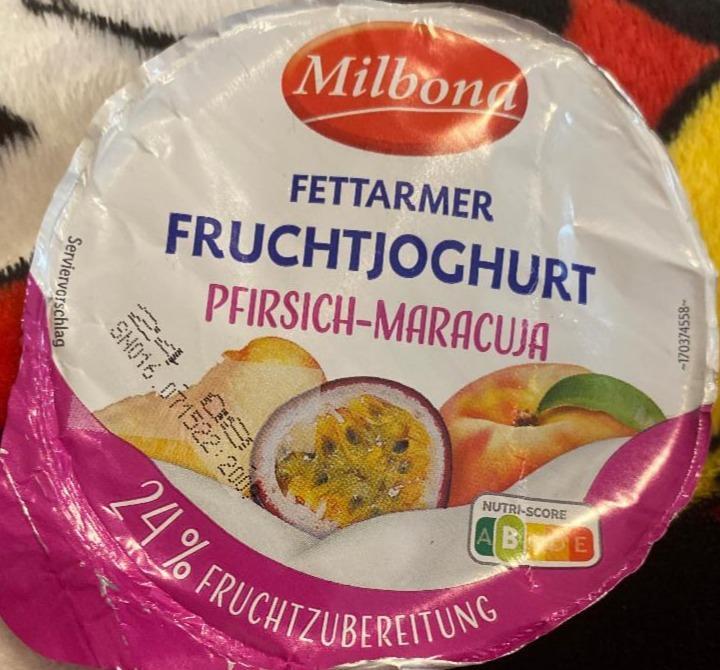 Фото - Fettarmer Fruchtjoghurt Pfirsich-Maracuja Milbona