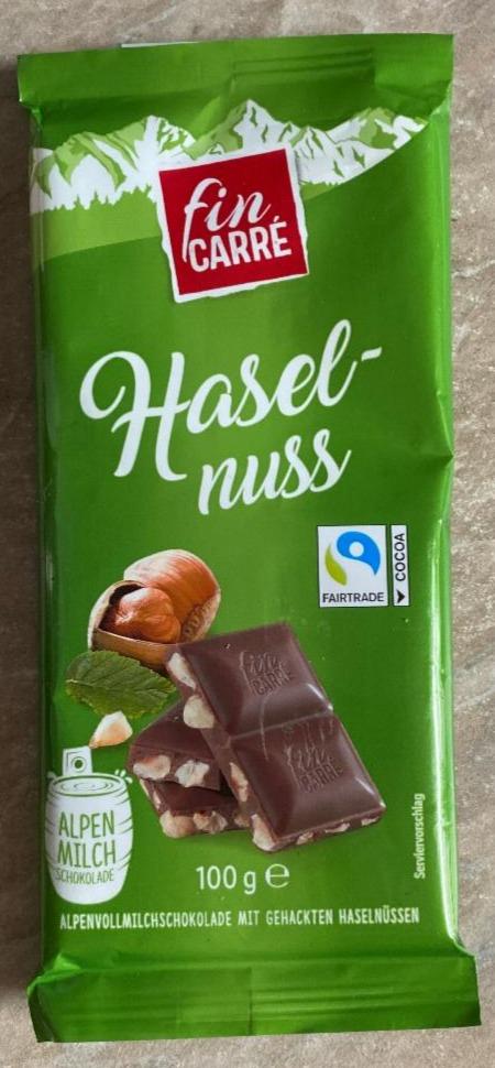 Фото - Шоколад молочный с дроблённым орехом Hasel-nuss Fin Carre