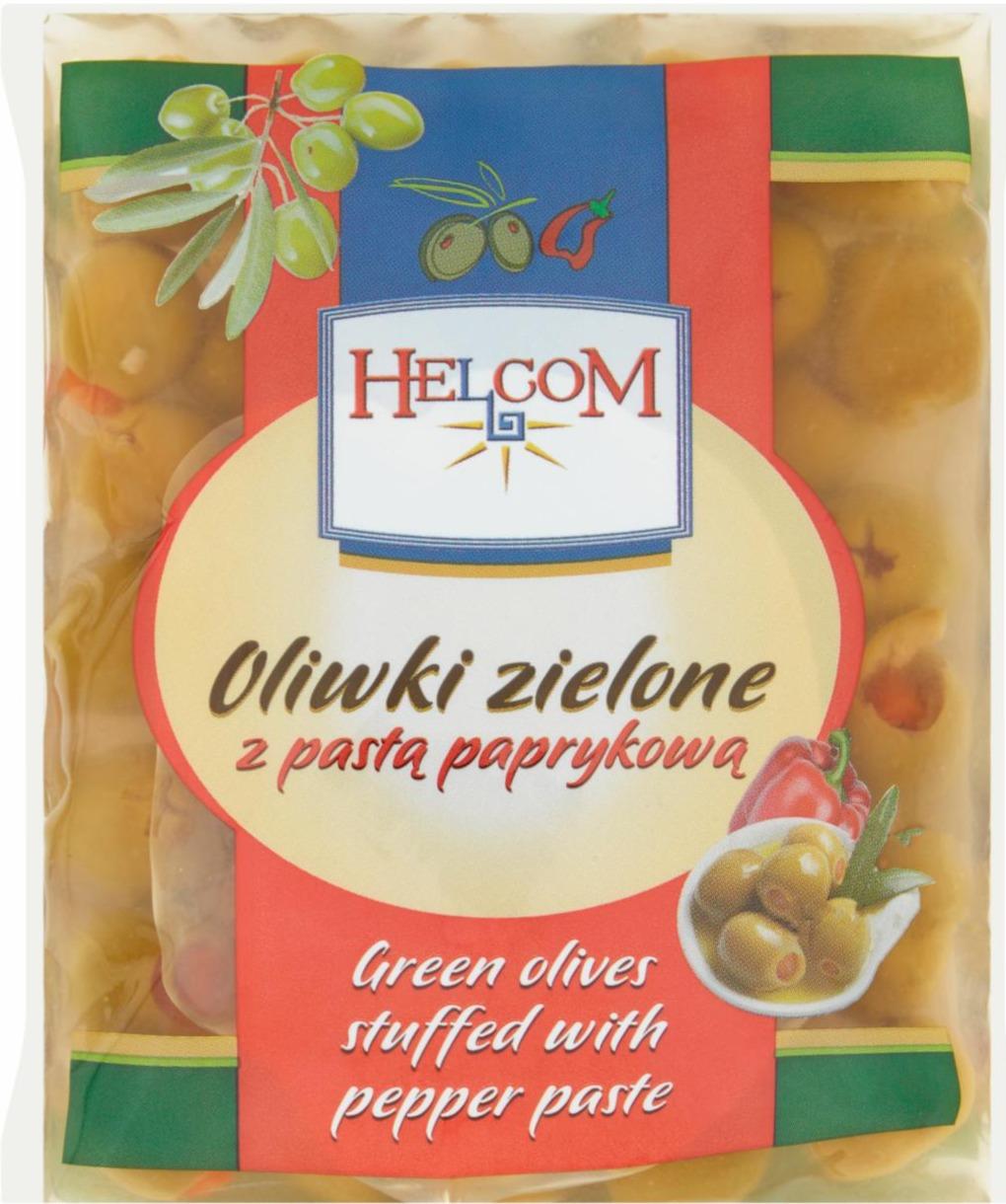 Фото - зеленые оливки с паприкой Helcom