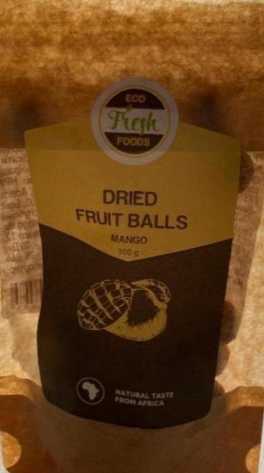 Фото - Шарики сушеного манго Dried Fruit Mango Balls Eco Fresh Foods