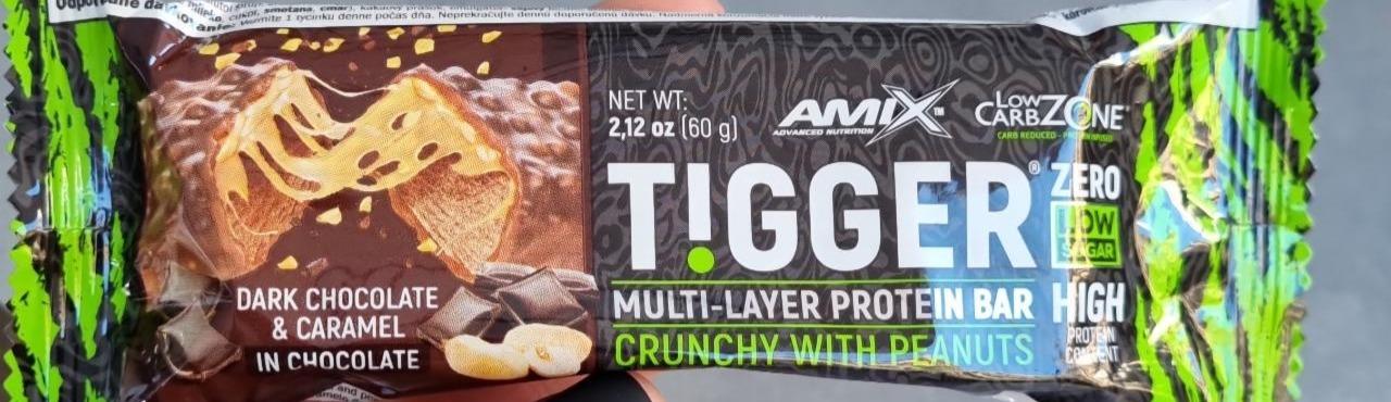 Фото - Протеиновый батончик темный шоколад и карамельTigger Amix