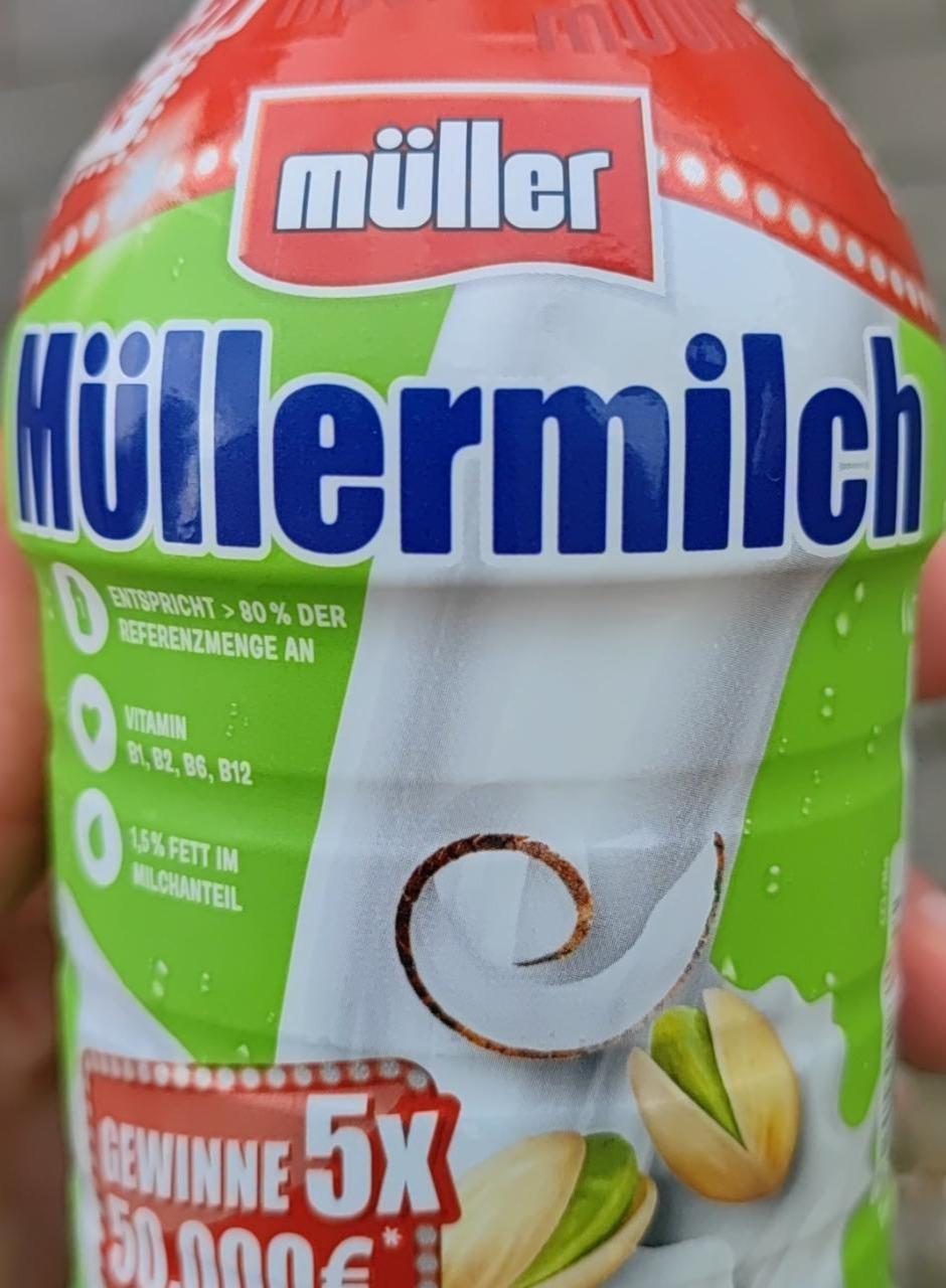 Фото - Müllermilch bílá čokoláda a pistácie Müller