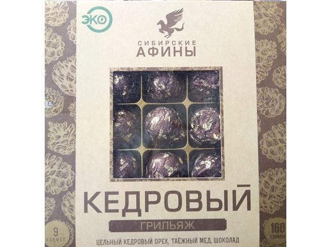 Фото - конфеты Кедровый грильяж Сибирские Афины