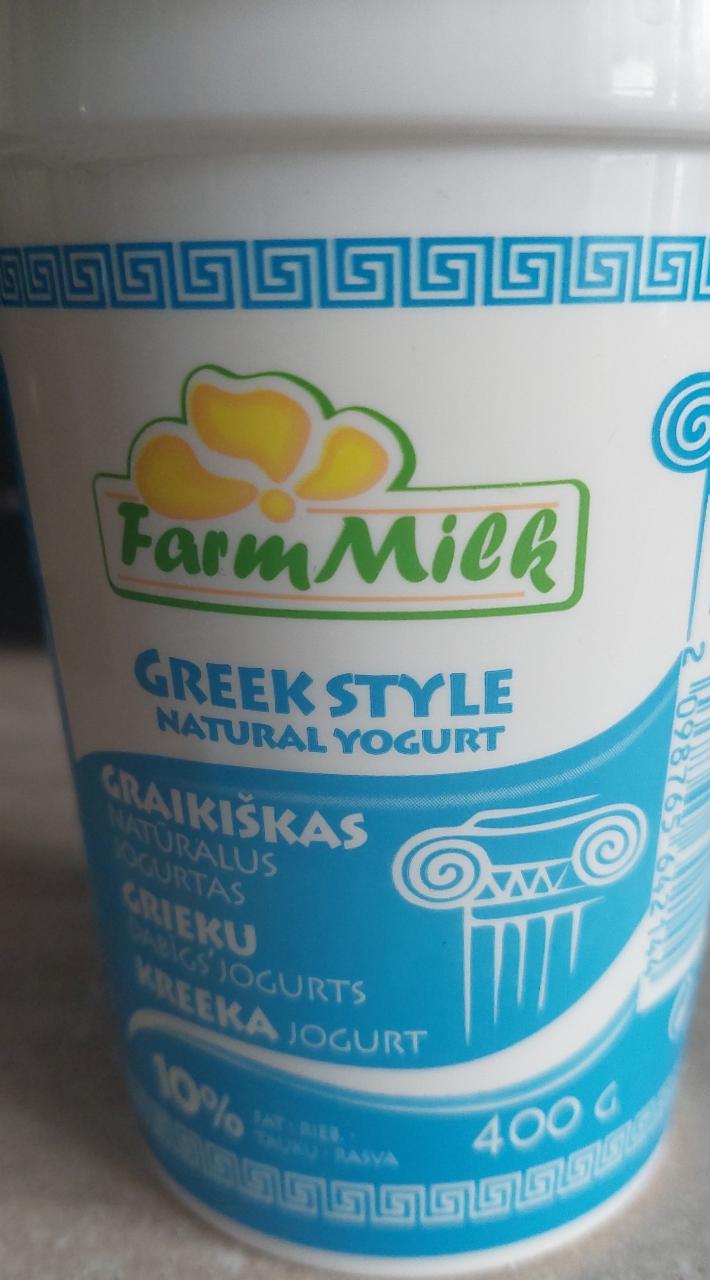 Фото - натуральный йогурт греческого типа Farm milk