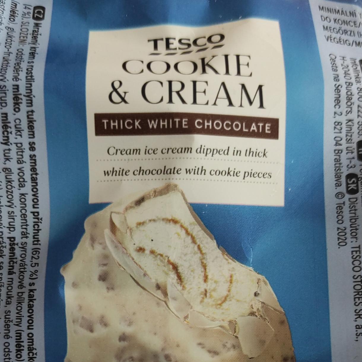 Фото - Мороженое в белом шоколаде Cookie & Cream Tesco