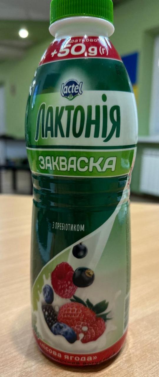 Фото - Закваска 1.5% с пребиотиком Лесная ягода Лактония