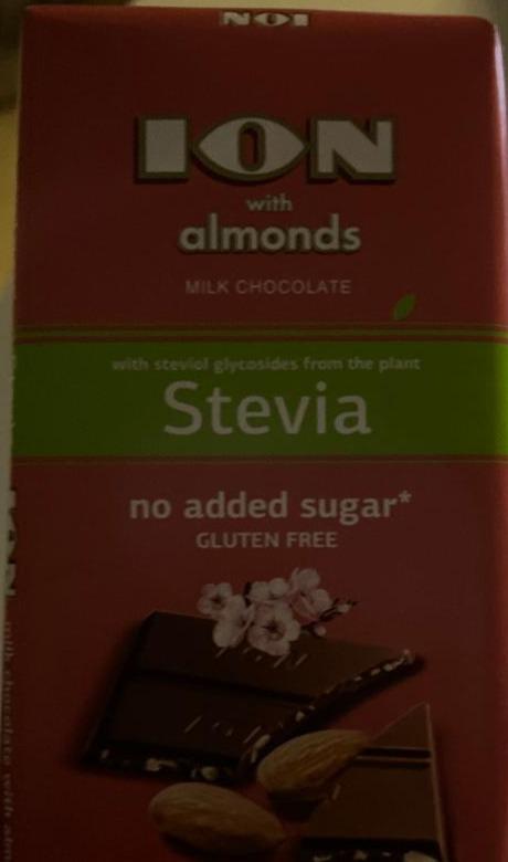 Фото - Шоколад молочный с миндалем Ion stevia