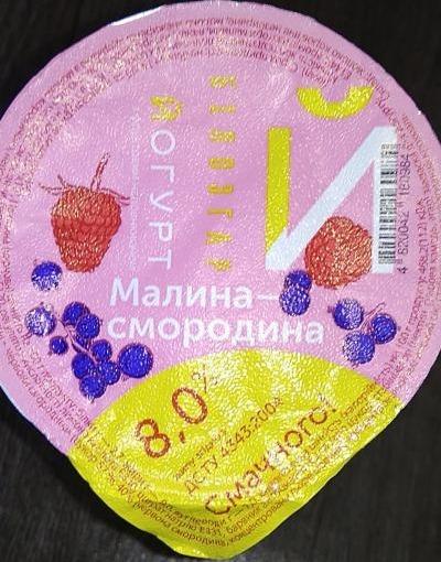 Фото - Йогурт малина и смородина 8% Белозгар