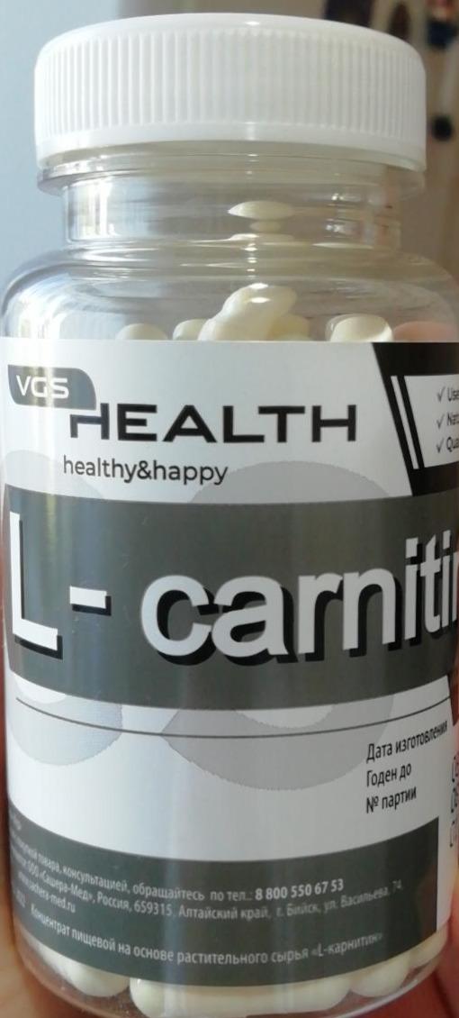 Фото - L-carnitine в капсулах VGS Health
