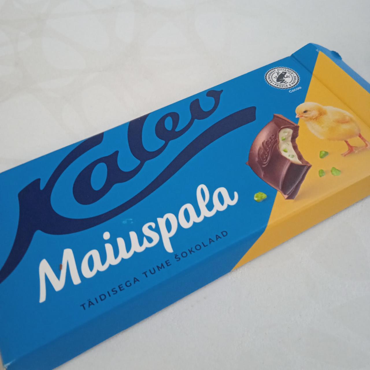 Фото - Maiuspala шоколад с молочной начникой с фисташками Kalev
