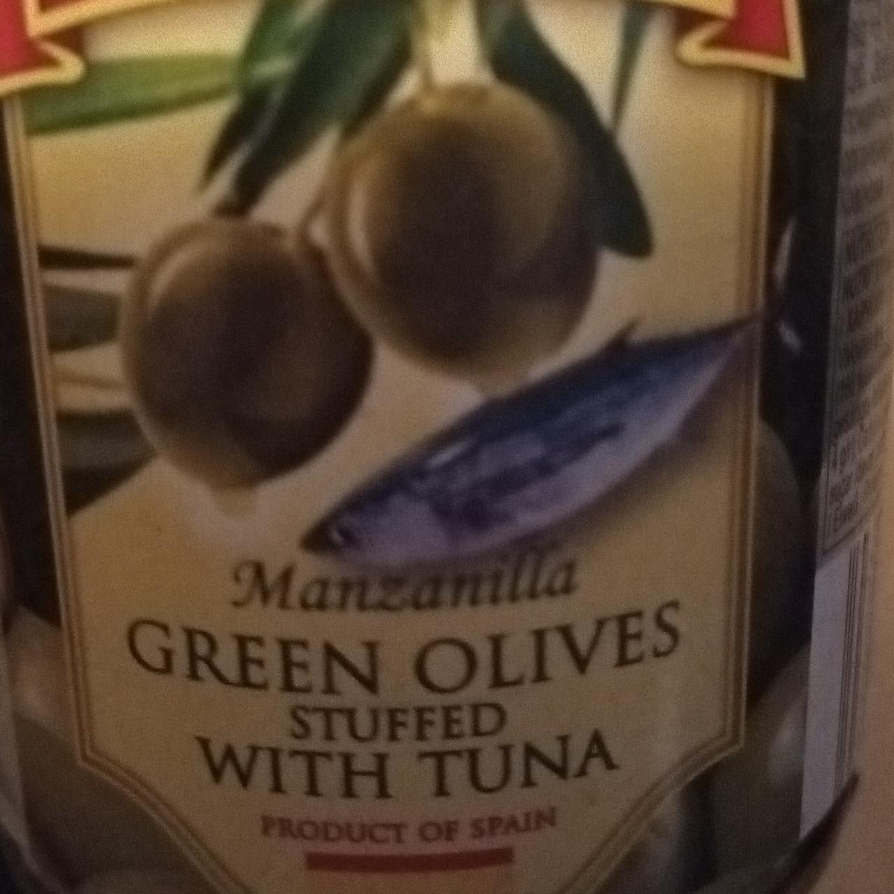 Фото - зеленые оливки фаршированные тунцом Maestro di Oliva