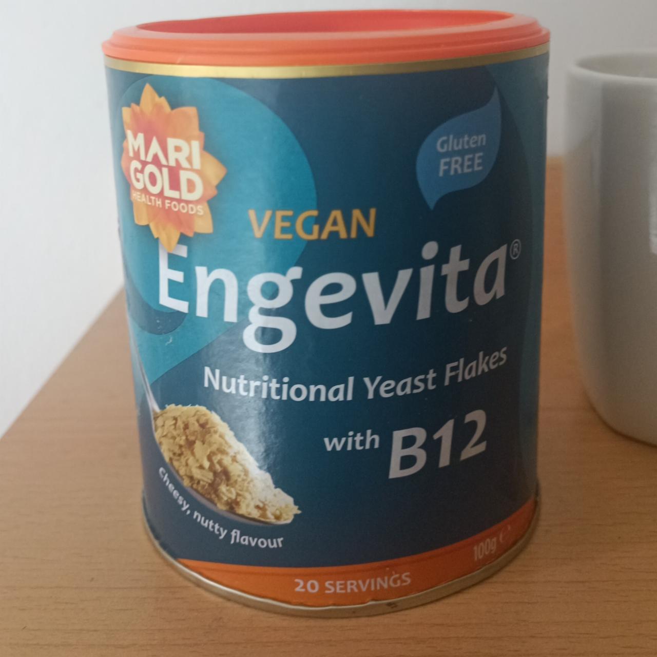 Фото - Vegan Engevita Nutritional Yeast Flakes with B12 Mari Gold