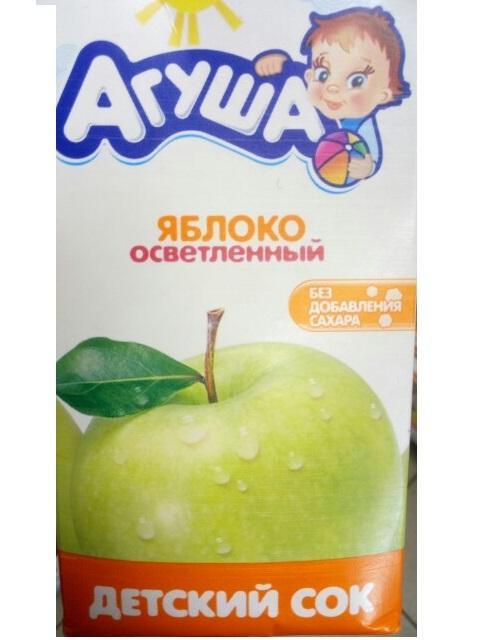 Фото - Сок яблоко осветленный с 3-х лет Агуша