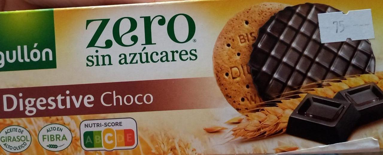 Фото - Печенье пшеничное шоколадное без сахара Digestive Choco с подсластителем Gullón