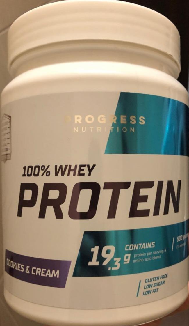 Фото - Протеин 100% Whey Protein cookies cream Progress Nutrition