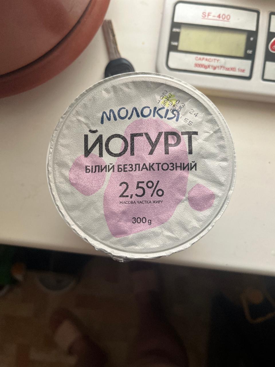 Фото - Йогурт 2.5% белый безлактозный густой Молокия
