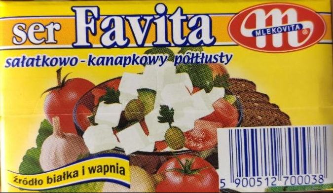 Фото - Сыр Favita салатно-бутербродный полужирный 12% Mlekovita