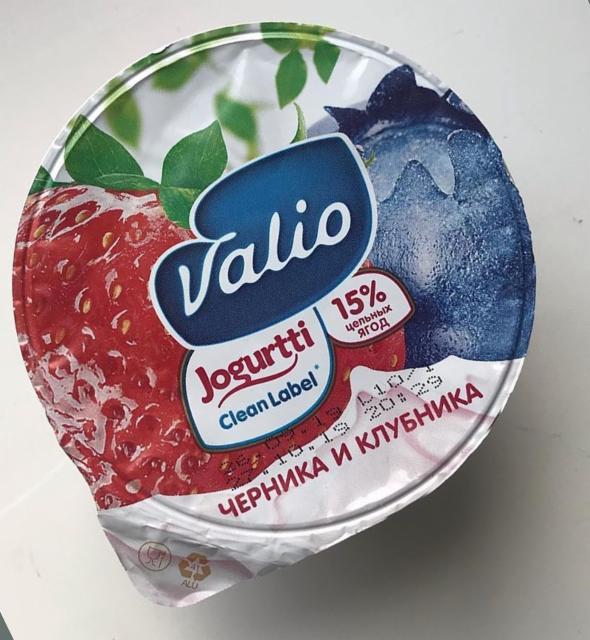 Фото - Valio йогурт черника и клубника