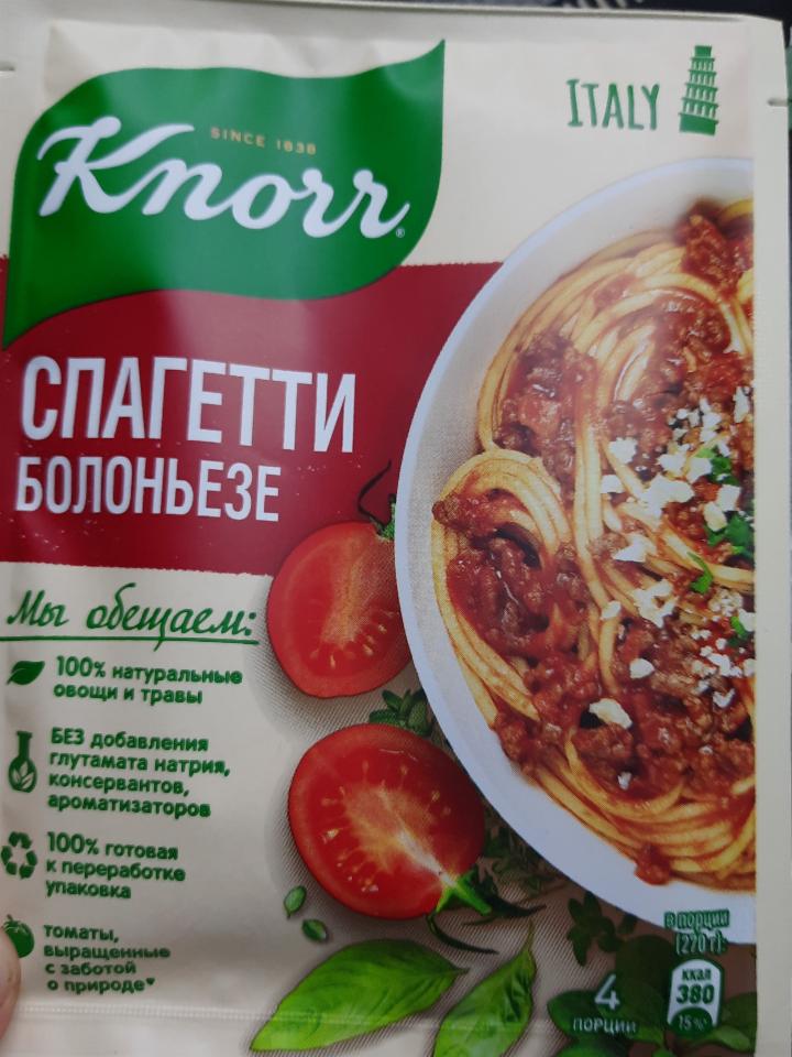 Фото - Приправа На второе для спагетти болоньезе Knorr