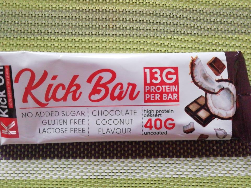 Фото - протеиновый батончик шоколад-кокос Kick Bar