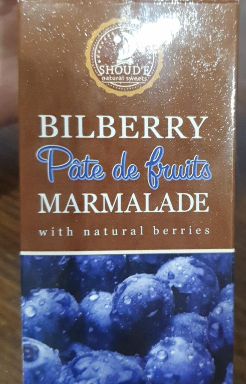 Фото - натуральный мармелад черника Pate de fruits bilberry Shoude